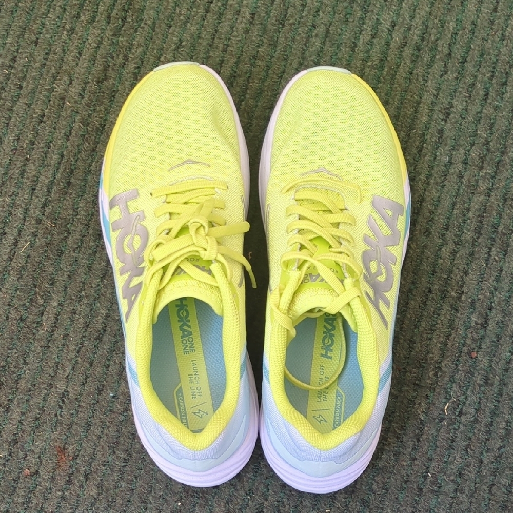 Hoka Yellow Athletic Shoes Lightweight Breathable Design